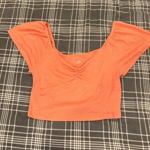 American Eagle Outfitters Orange Crop Top